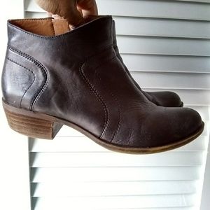 Black Leather Lucky Booties